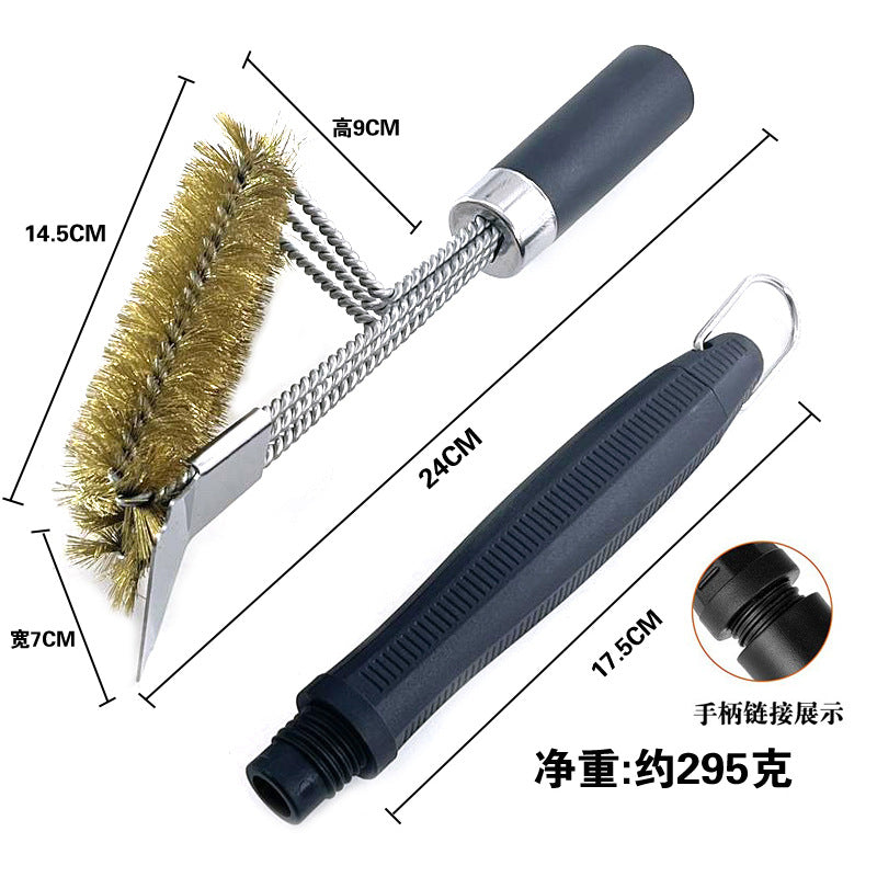 Amazon's Best-Selling Stainless Steel Barbecue Brush Wire Brush Barbecue Grill Cleaning Brush Bbq Barbecue Tool Brush