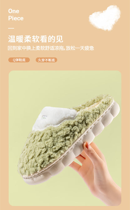Cotton Slippers for Women, Cute Cartoon Indoor Non-Slip Warm Cotton Shoes for Students and Couples, Korean Style Slippers for Men, Winter Style