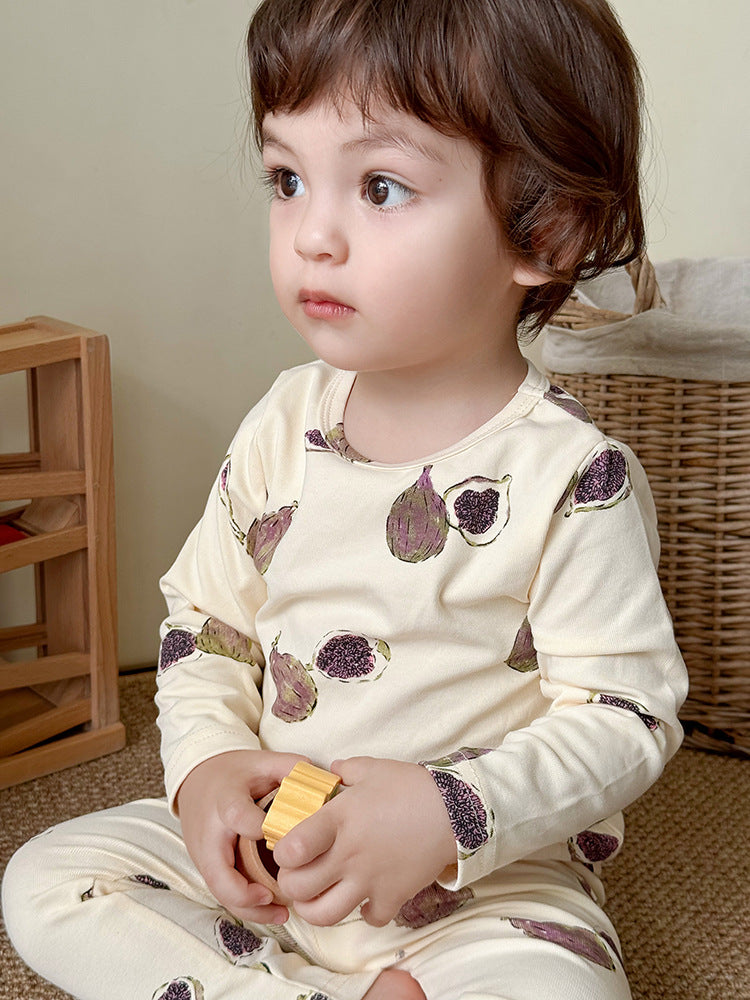 Children's Pajamas, Baby Autumn Clothes and Long Trousers, Kidsren's Home Clothes, Category a Pure Cotton Pajamas for Boys and Girls, Boys' Home Clothes