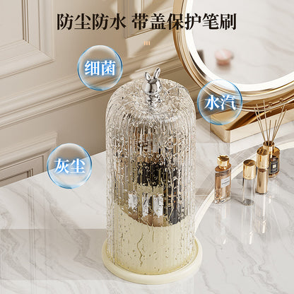 High-End Cosmetics Storage Box Rotating Makeup Brush Storage Tube Lipstick Dressing Table Desktop Eyebrow Pencil Comb Pen Holder