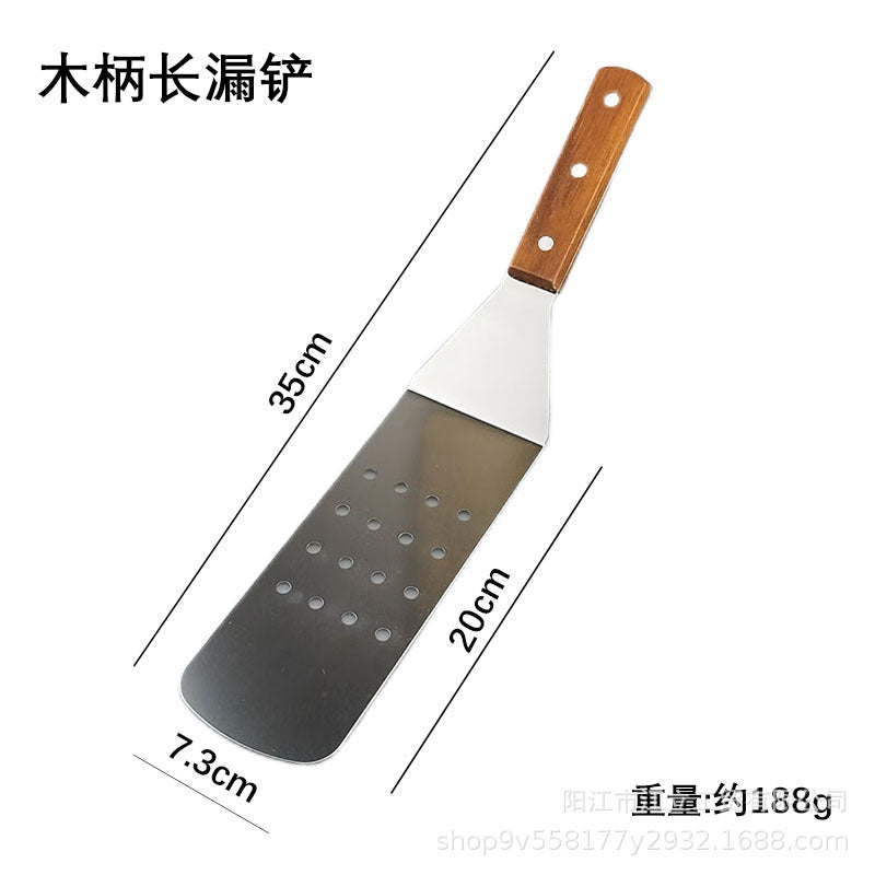Triangle Stainless Steel Teppanyaki Grilling Shovel Multi-use Steak Hand-held Pancake Shovel Restaurant Teppanyaki Cuisine Gadget