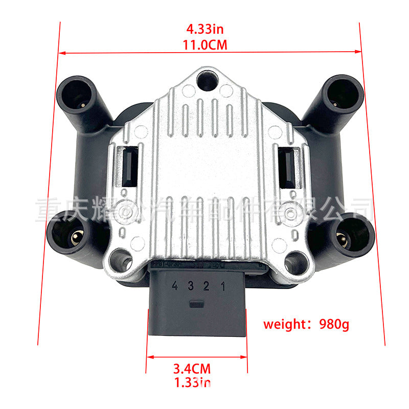 Applicable to Audi A1A2 A3 A4 Shanghai Volkswagen POLO car ignition coil high voltage package 1.2/1.6/1.8