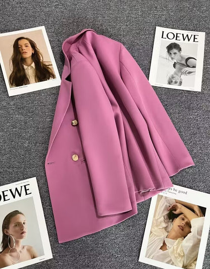 Orange Suit Jacket Women's 2025 Spring and Autumn New Korean High-end Temperament Popular Suit 22 Colors