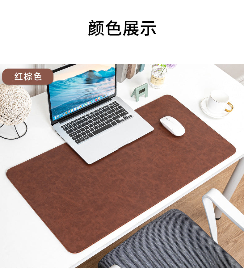 Skin-feeling Crazy Horse Leather Table Mat Leather Pattern Mouse Pad Custom Oversized Office Computer Mat Leather Learning Desk Mat
