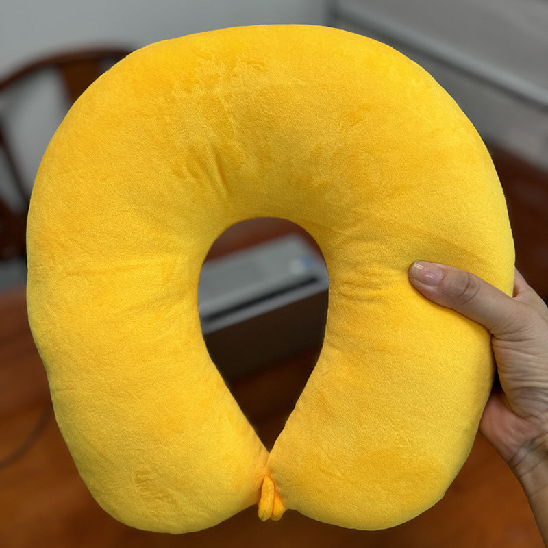 2025 New Cross-Border U-Shaped Pillow Portable Pp Cotton Office Nap Cervical Pillow Car High-Speed Rail Neck Pillow Wholesale