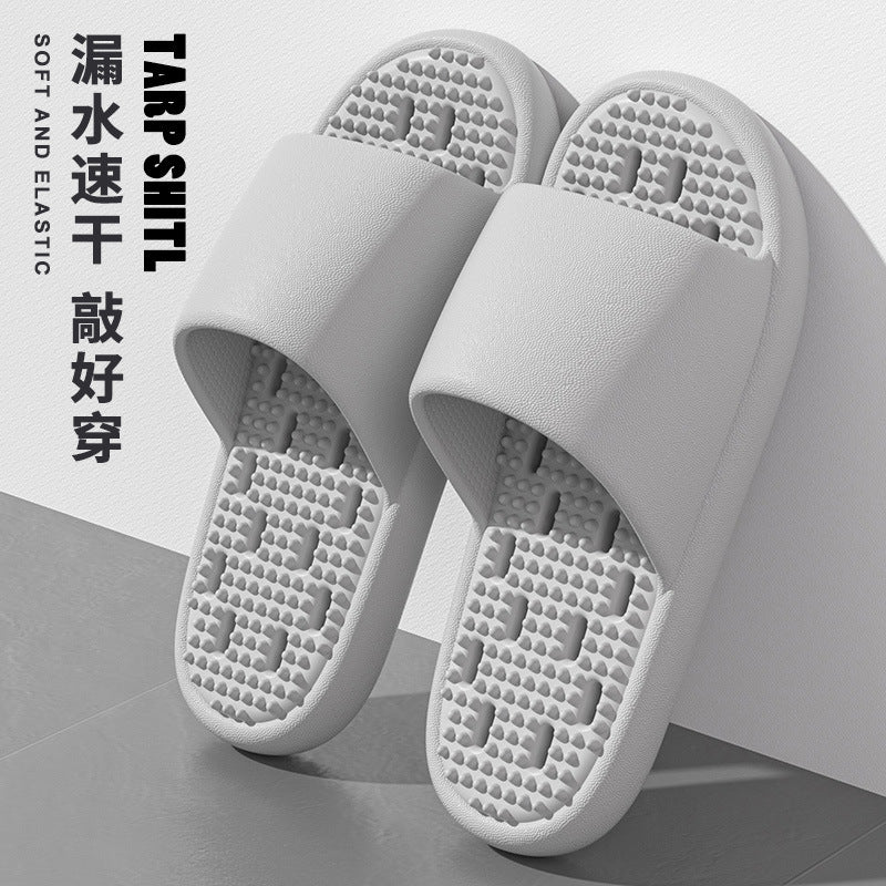 Mute Leakage Slippers Women's Bathroom Bath Non-Slip Home Indoor Toilet Hollow Hole Eva Slippers