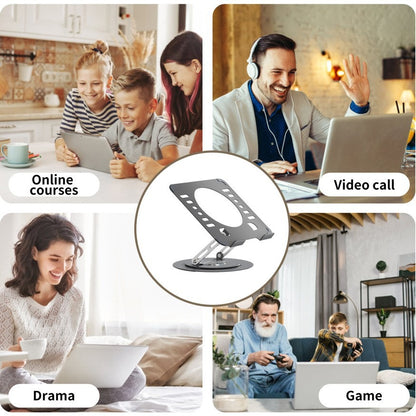 Laptop Stand 360-degree Rotating Adjustable Lifting Bracket Portable Storage Office Tablet Support