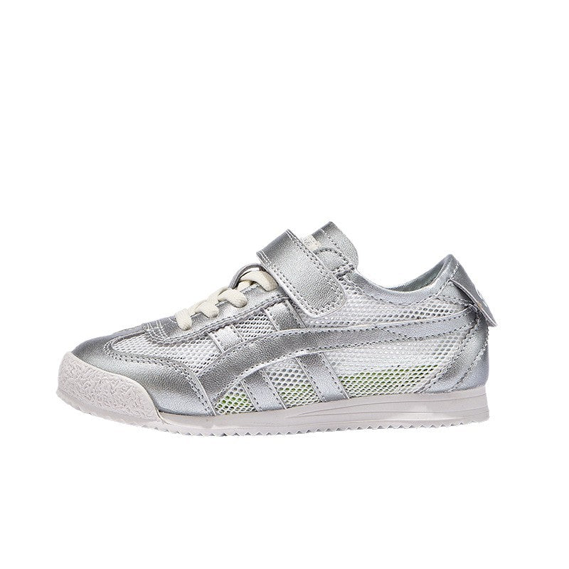 Genuine Leather Boys' Sneakers 2026 Summer New Style Children's Mesh Casual Shoes Breathable Girls' Sports Shoes White Shoes