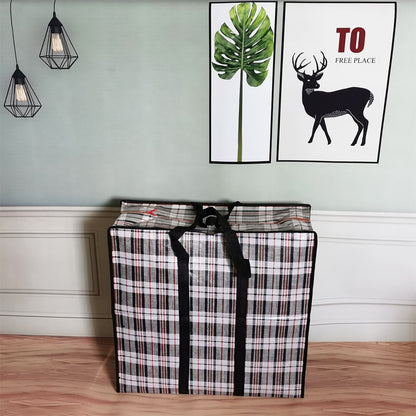 Woven Bag Quilt Storage Bag Clothing Organizer Bag Packing Bag Moving Bag Travel Storage Large Capacity Portable
