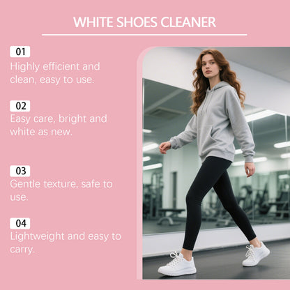 Jakehoe White Shoe Cleaner, Sports Shoe White Shoe Cleaner, Yellow Dirt-Free Portable Cleaner