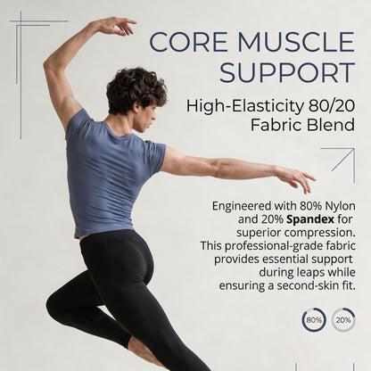Men's Tight-Fitting Ballet Clothing, Nylon Slippery Top, Adult Modern Classical Dance Practice Clothing, Teacher's Body Suit