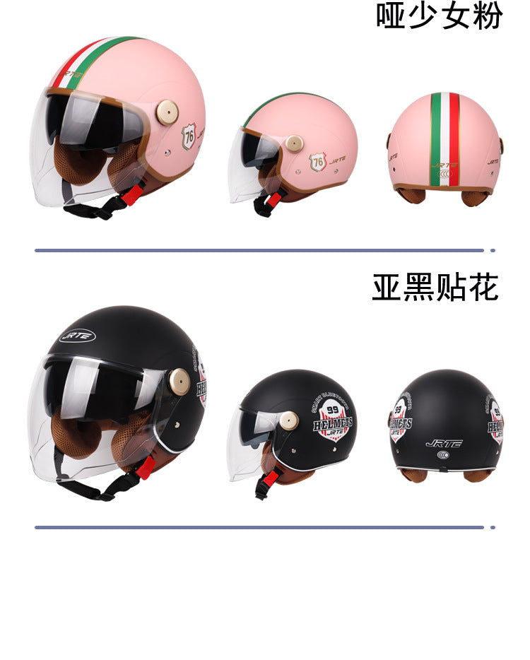 3c certified motorcycle helmet electric car helmet Harley universal battery car Four Seasons universal personality half helmet