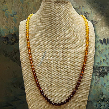 Baltic Amber Rainbow 108 Necklace National Style New Chinese Style Accompaniant Woolen Chain Natural Gold Pepper Blood Pepper All-Match