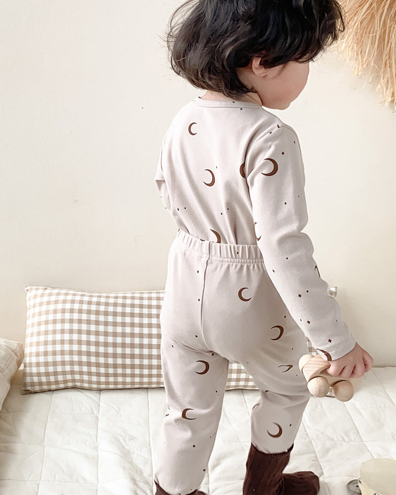 Children's Pajamas, Baby Autumn Clothes and Long Trousers, Kidsren's Home Clothes, Category a Pure Cotton Pajamas for Boys and Girls, Boys' Home Clothes