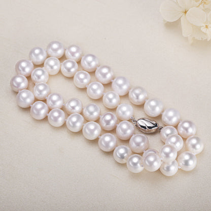 Zhuji jewelry wholesale round freshwater pearl necklace women send mother chain slightly defective real pearl necklace clavicle chain