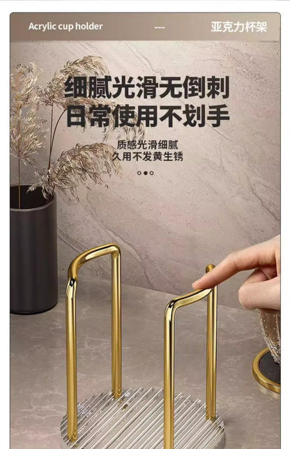 Acrylic Paper Cup Holder Disposable Cup Picker Straw Cup Desktop Storage Rack Household Coffee Tea Cup Rack