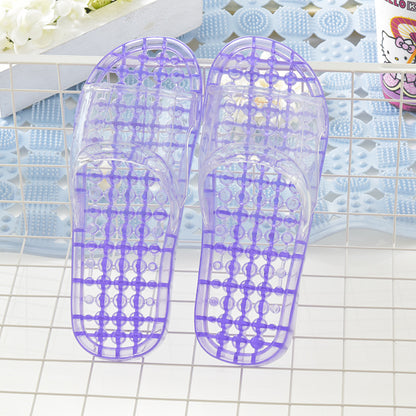 Couple Bathroom Slippers Men's Summer Non-slip Home Indoor Bathing Women's Sandals Thick Bottom Massage Leakage Home Shoes