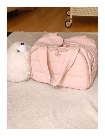 Fashionable and Simple 2025 New Style Makeup Bag, Large Capacity, Divided and Layered Toiletry Bag, Portable Travel Makeup Storage Bag