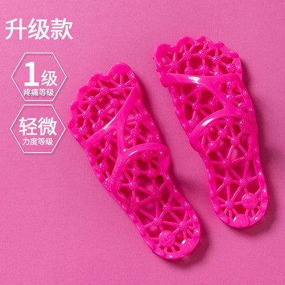Foot Acupressure Massage Slippers for Women, Summer Bathroom Hollow Breathable Non-Slip Massage Slippers for Men, Outdoor Summer Health Shoes