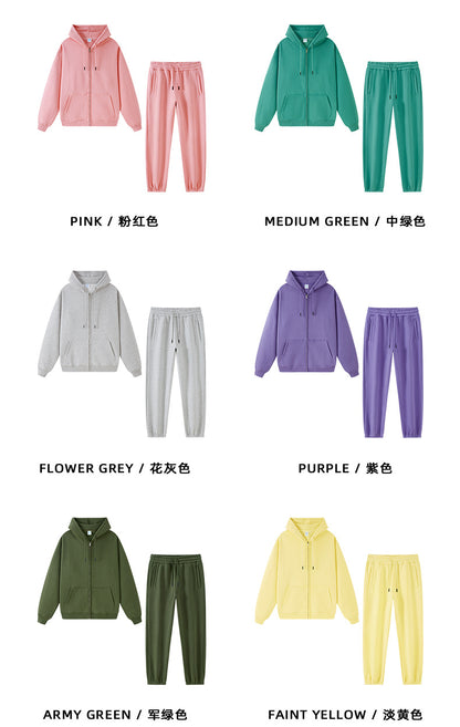 Tilani Men's Sweatshirt Cross-Border Casual Sports Suit Fashionable Pure Color Sweatshirt for Men and Women Simple Zipper Hoodie