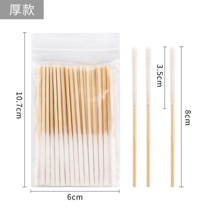 Wholesale Beauty Salon Bamboo Cotton Swabs for Removing Spots, Liquid Application, Ultra-Thin and Thickened Version, 30-Pack Beauty Tools