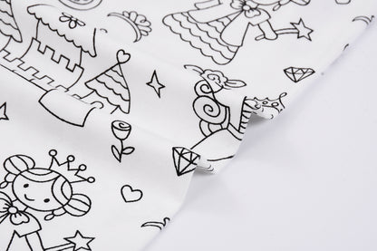 Foreign Trade Independent Stand Pull-Up Cotton Girls Sketch Coloring Comfortable Kidsren's Set Fun DIY Hand-Painted Class a Graffiti