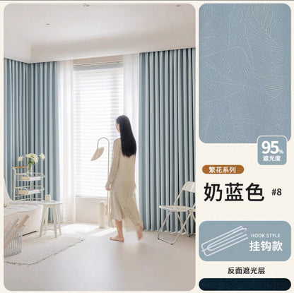 2026 New Summer Blackout Curtain Fabric, Sunshade and Heat Insulation for Living Room and Bedroom, Simple Modern Blackout Curtain Finished Product