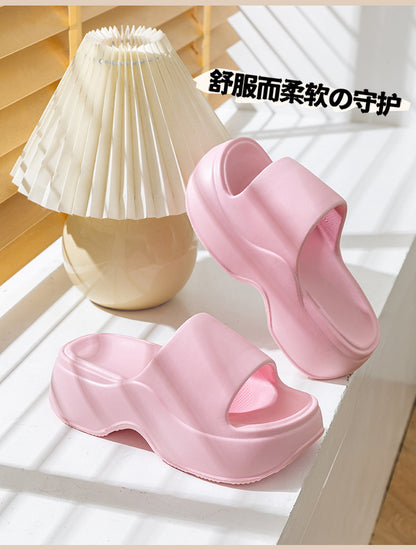 Eva Thick-Soled Slippers for Women to Feel Like Stepping on Shit, Indoor and Home Summer Deodorant Soft-Soled Outer Wear Heightening Beach and Seaside Slippers
