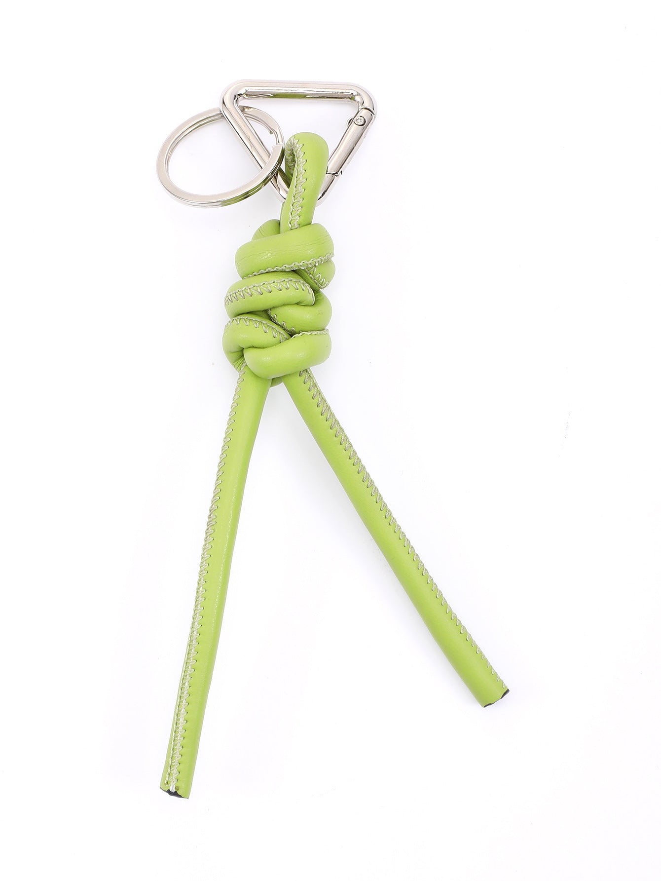 New triangle key chain PU hand-woven diamond key ring bag pendant key chain