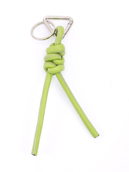 New triangle key chain PU hand-woven diamond key ring bag pendant key chain
