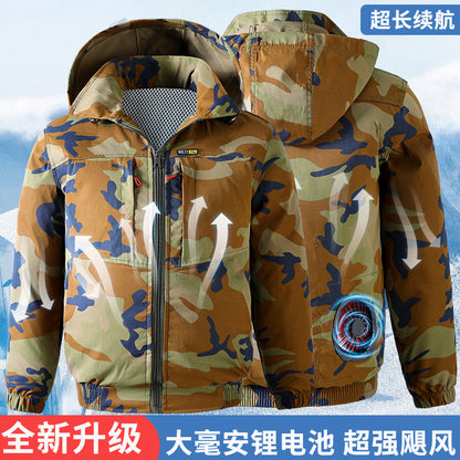 Summer Cooling Air-Conditioned Clothing for Men, Refrigeration Clothing with Fan, Welding Site Heatstroke Prevention Labor Protection Work Clothes