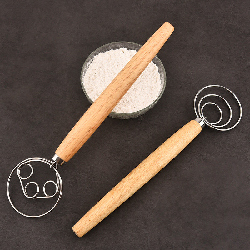 Factory supply in stock noodle stick flour mixer 430 stainless steel coil egg beater dough mixer