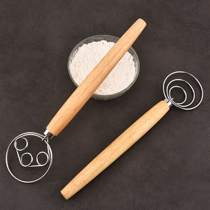 Factory supply in stock noodle stick flour mixer 430 stainless steel coil egg beater dough mixer
