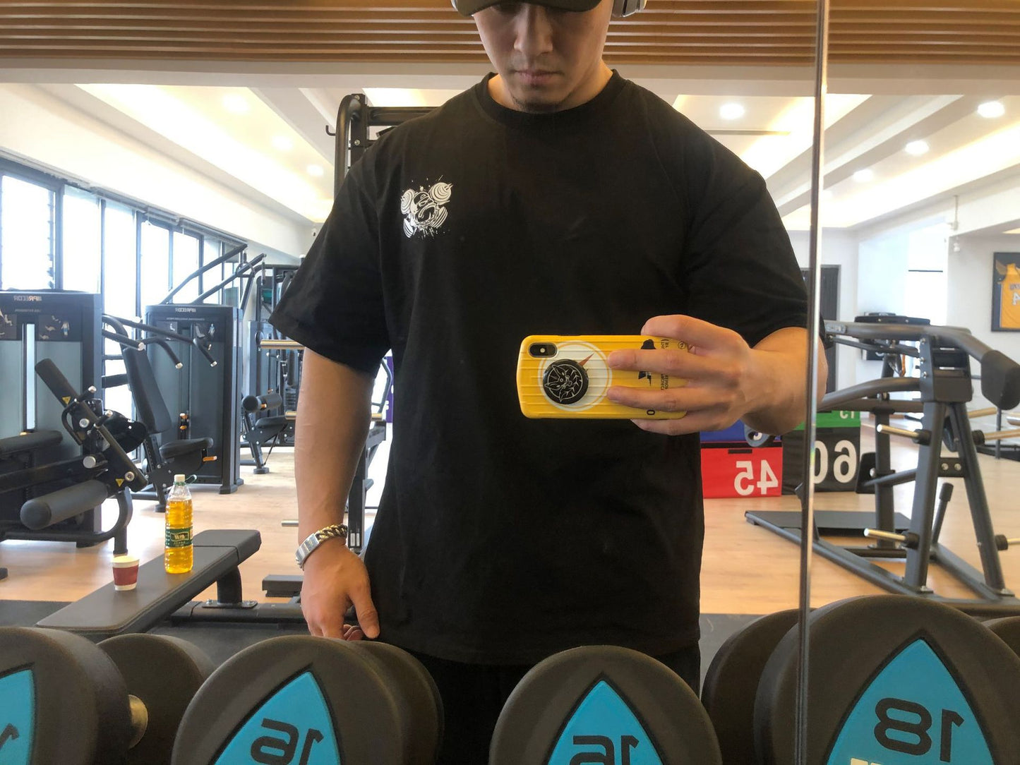MUSCLE PUNK Original Loose plus size Half-sleeved T-shirt Men's Fashion Brand Printed Fitness Crewneck Top Short-sleeved