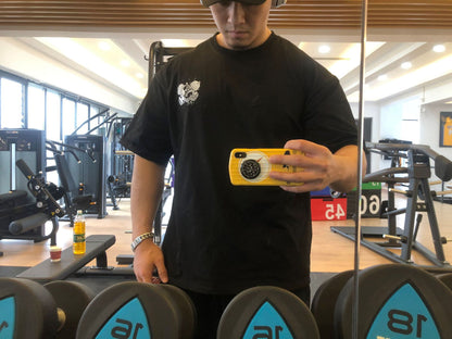 MUSCLE PUNK Original Loose plus size Half-sleeved T-shirt Men's Fashion Brand Printed Fitness Crewneck Top Short-sleeved