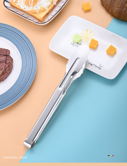 Stainless Steel Food Clip Kitchen Anti-scalding Bread Clip Outdoor Barbecue Clip Buffet Steak Food Clip