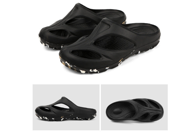Cross-Border Outdoor Thick-Soled Sandals, Hollow Eva Shaped Water Sandals, Non-Slip Clogs, Men's and Women's Beach Sandals, Slippers