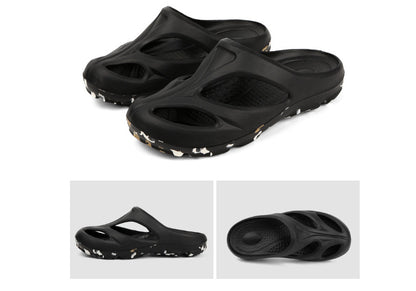 Cross-Border Outdoor Thick-Soled Sandals, Hollow Eva Shaped Water Sandals, Non-Slip Clogs, Men's and Women's Beach Sandals, Slippers