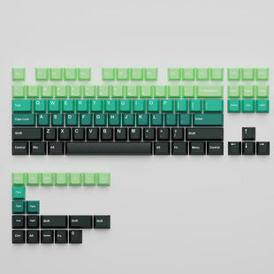 XDA Height Pacha Dog Theme Pattern Yellow Green Keycap Thermal Sublimation Mechanical Keyboard Cap Small Full Set PBT Keycap