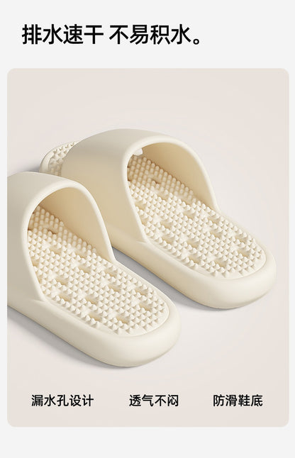 Mute Leakage Slippers Women's Bathroom Bath Non-Slip Home Indoor Toilet Hollow Hole Eva Slippers