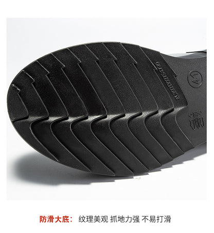 Cross-border Explosions Fashion Rain Boots Men's Non-slip Rubber Shoes Thick Sole Wear-resistant Outer Wear Rain Boots Non-slip Kitchen Water Shoes Men