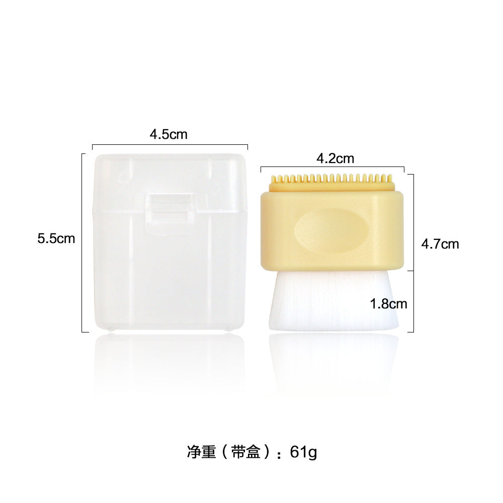 New short portable double-sided dual-use manual face brush cleaning pore soft hair cleansing Silicone Cleansing Brush wholesale