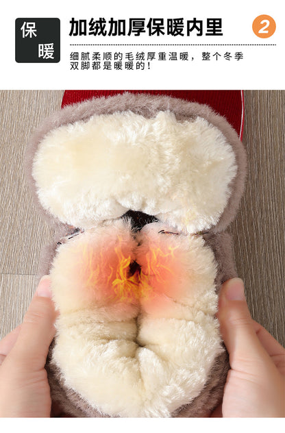 All-Inclusive Handmade Cotton Slippers for Women, Autumn and Winter Home Indoor Warm Dad Old Cotton Shoes Wholesale for Middle-Aged and Elderly Men