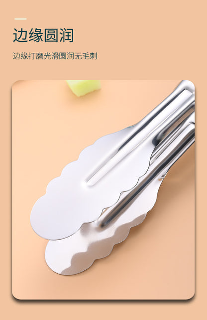Stainless Steel Food Clip Kitchen Anti-scalding Bread Clip Outdoor Barbecue Clip Buffet Steak Food Clip
