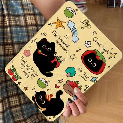 For iPad11 protective cover air7 shell transparent anti-bending pro Apple 11 inch new mini7 cartoon painting