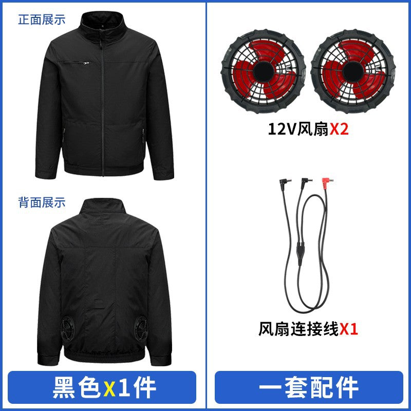 Cross-border New Smart Air-conditioning Clothing Jacket Clothes with Fan Outdoor Work Uniform Labor Protection Duty Fan Clothing