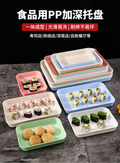 Commercial Deepening Tray Rectangular Kindergarten Plastic Storage Tray for Hot Pot Food Preparation Tray with Marinated Flavor Marinated Dishes Display Tray