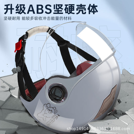 Summer helmet electric car 3C certification Four Seasons Universal half helmet female safety helmet battery motorcycle helmet