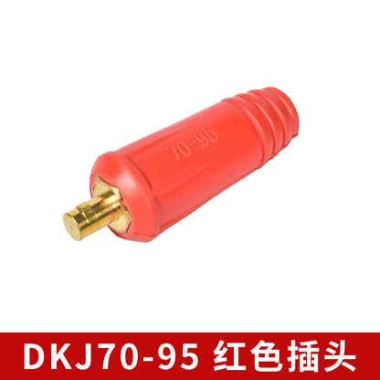 Welding Machine Quick Connector Dkj25-35-50-70 Square All-Copper European Quick-Plug Welding Head Cable Connector