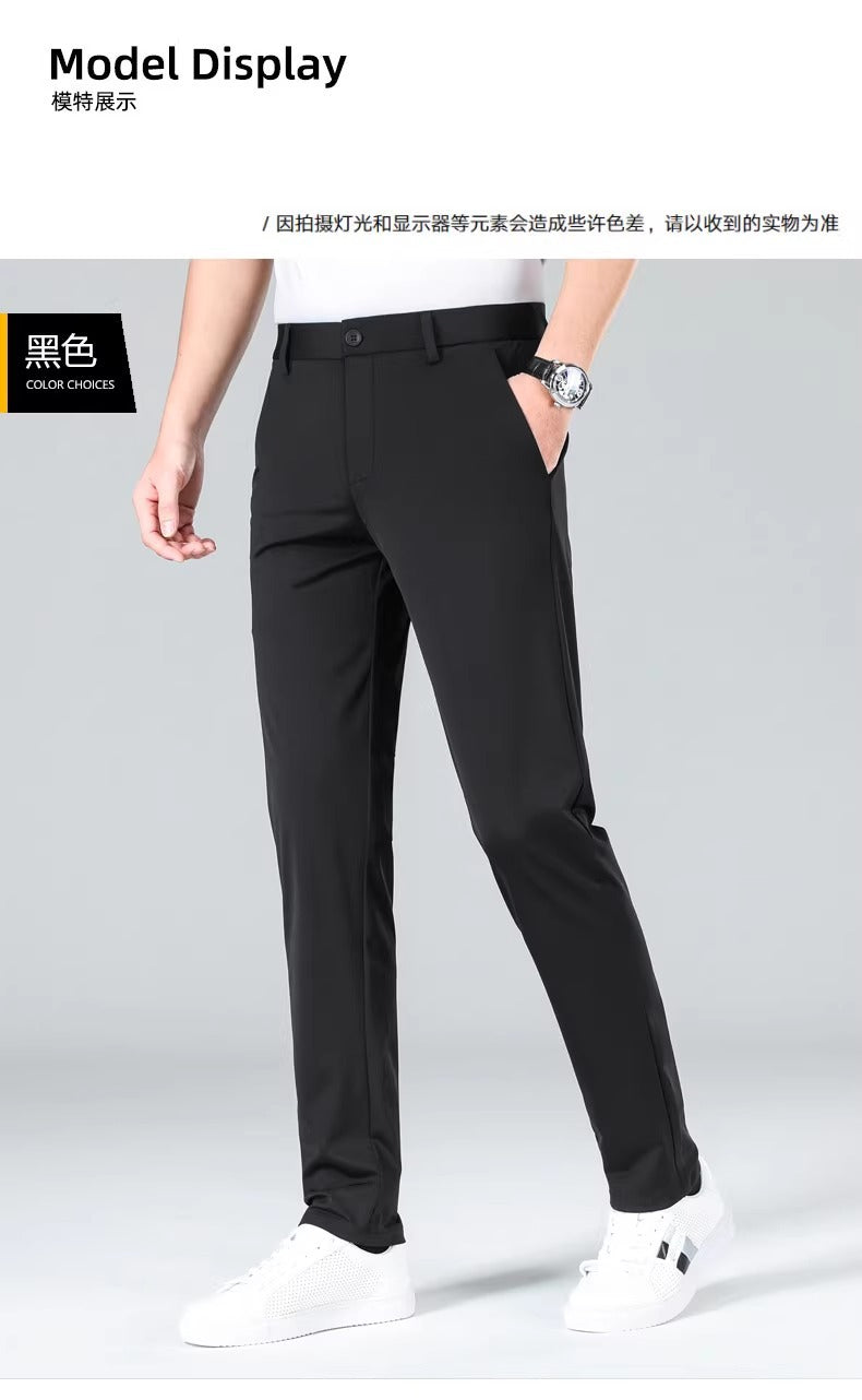 Wholesale Men's Business Wear Slim-fit Pants Summer Casual Men's Wear Youth Work Dress Black Workwear Pants